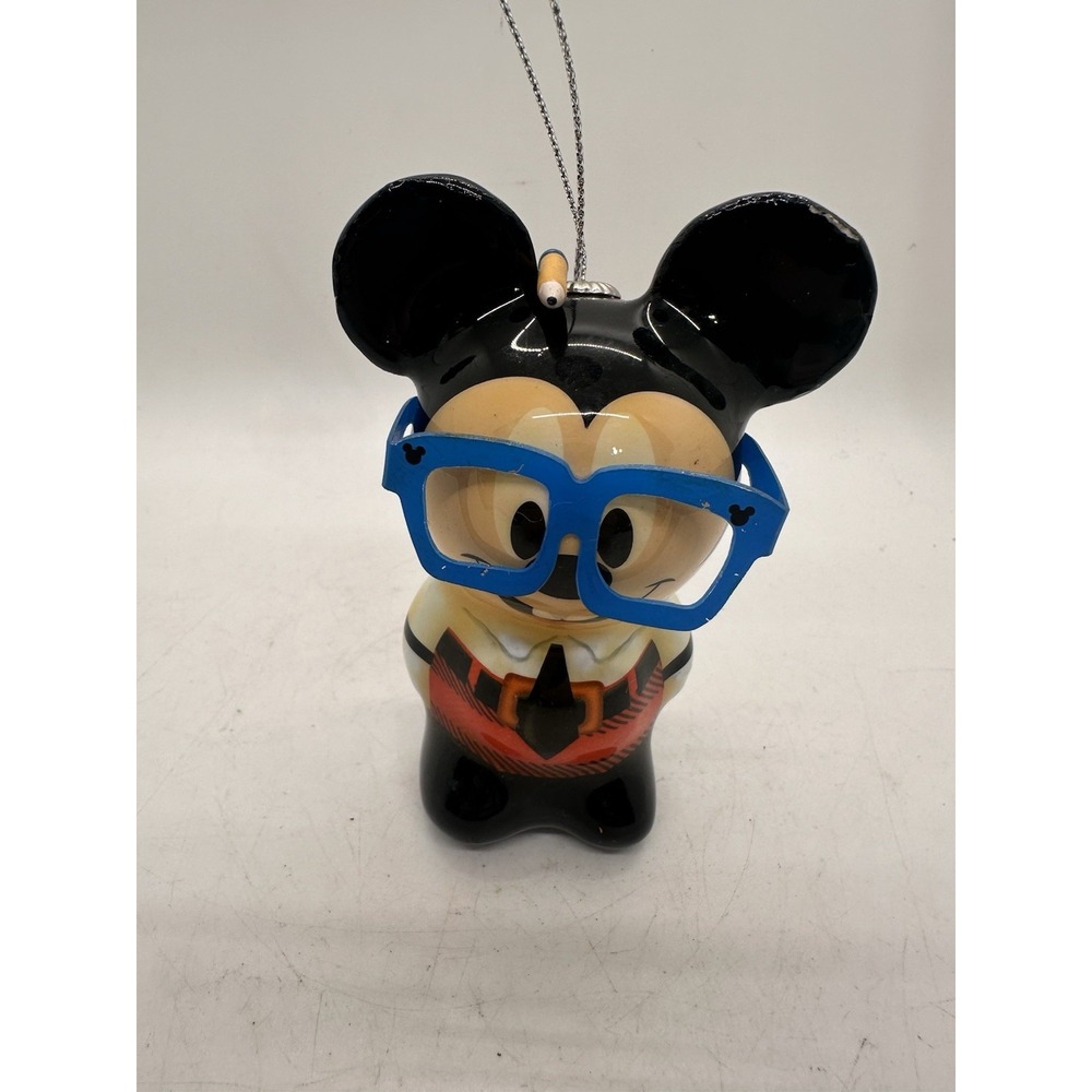 Disney Vinylmation NERDS Mickey Mouse 3" Christmas Ornament Blue Glasses